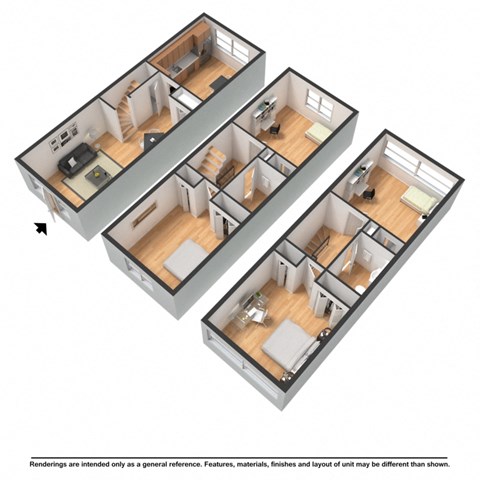 Four bedroom townhome rendering